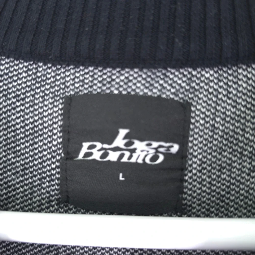 Joga Bonito Sweater Large Black White Lion Graphic Knit Pullover All Over Print